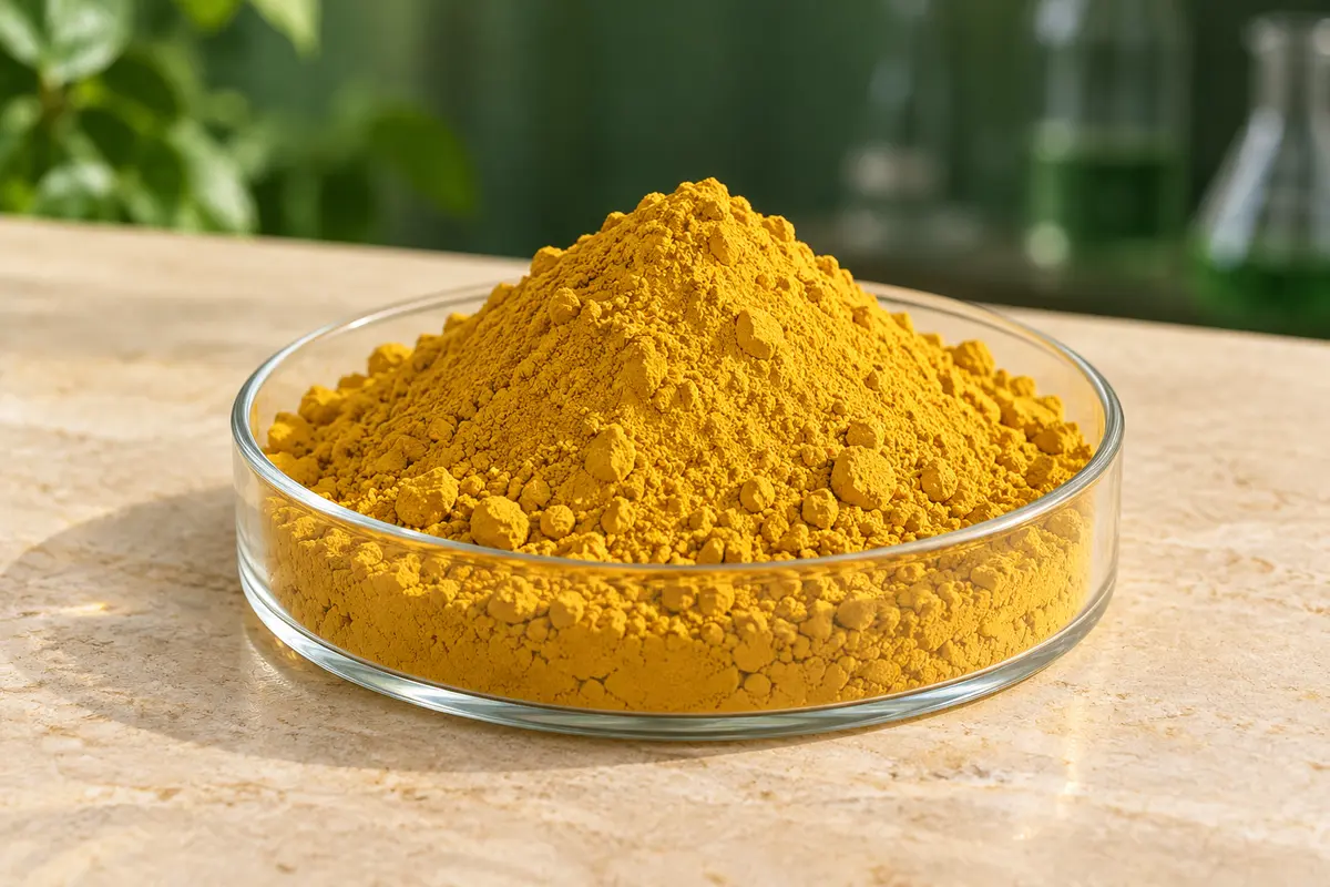 Illustrative Yellow iron oxide pigment