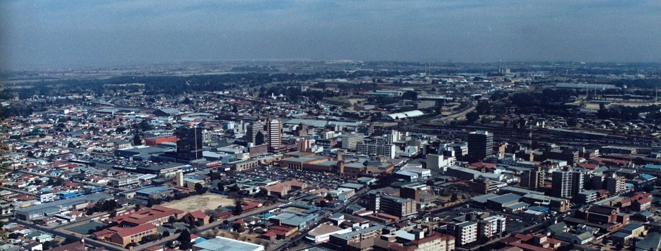 Panoramic view of Springs central business district
